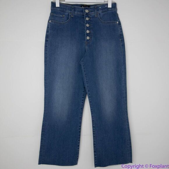 NEW Express slim straight button front‎ wide leg pants, size 6/ 29*34 - Picture 1 of 15